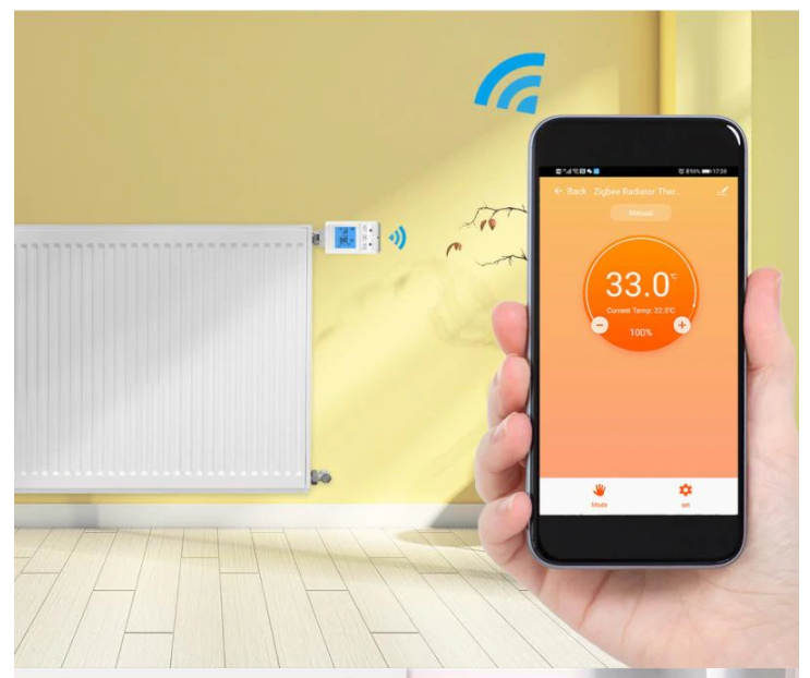 Zigbee Thermostat med LCD display Smart Home GSM Teknik ApS